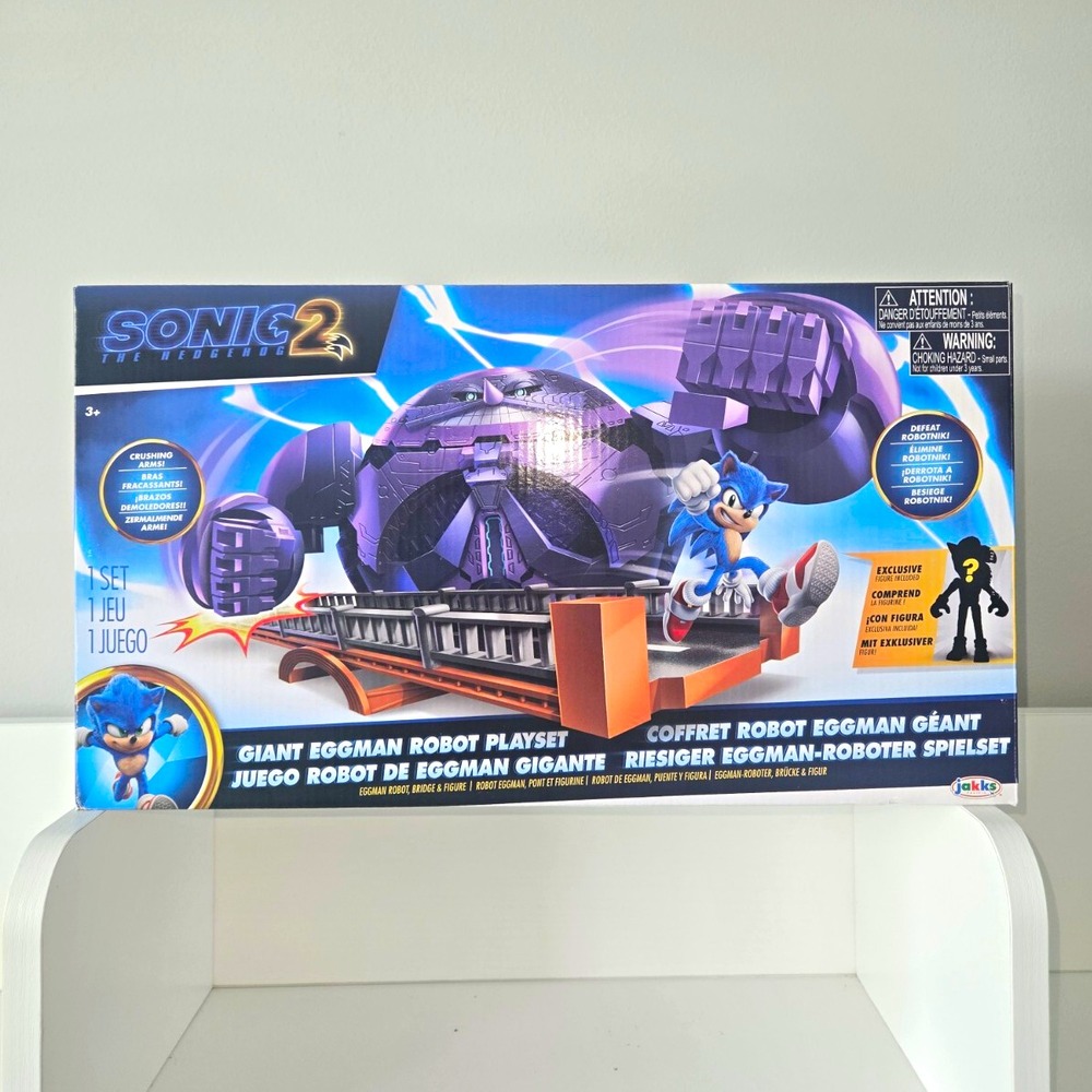 Sonic the Hedgehog 2 Giant Eggman Robot Playset Crushing Arms EXCLUSIVE Figure